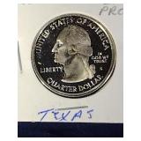 2004 S Silver Proof Texas Washington Quarter Coin