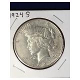 1924 S Peace Dollar Coin