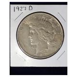 1927 D Peace Dollar Coin