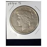 1934 S Peace Dollar Coin