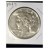 1935 Peace Dollar Coin