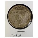 4 Australia Silver Florin World Coins