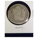 2 Reales Silver Coin From Spain