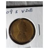 1909 S VDB Lincoln Wheat Penny coin