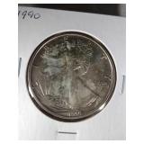 1990 American Silver Eagle Coin