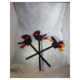 3 Ratchet Clamps & 1 Bar Clamp