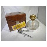 Oil Lamp base, Vintage Hair Clippers, 45rpm