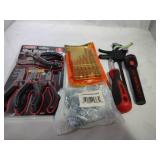 Ratchet Bar Clamp, Storm Door chain, Flashlight