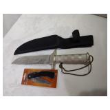 8in Hunting/Survival Knife and Pocket Knife