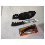 4in Hook Knife and a Pocket Knife