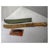 17 1/2in Knife And Pocket Knife