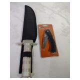 8in Hunting/Survival Knife and Pocket Knife