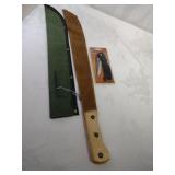 17 1/2in Knife and Pocket Knife