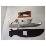 8in Hunting/Survival Knife and Pocket Knife