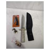 8in Hunting/Survival Knife and Pocket Knife