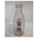2 Quart Bob Haas Dairy Milk Glass Jars
