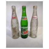 Two 10oz Glass Pepsi Bottles