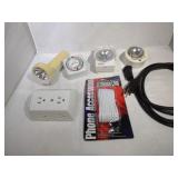 Electrical: 2 Plug-in Lights, Outlet Adaptor,