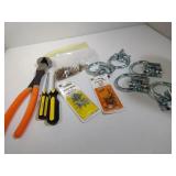 4 Safe Load Rings, Screws, Screwdrivers, Pliers