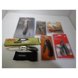 Knives-5 Pocket Knives, Multi Tool, Boot Knife