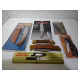 6 Pocket Knives, Boot Knife, Hunting Knife