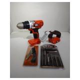 Black & Decker Cordless Drill, Battery Light