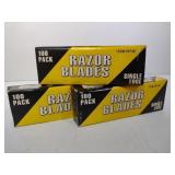 3 Packs of 100 of Box Cutter Razer Blades