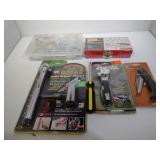 Various Screws, Pocket Knife, and Hand Tools