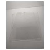 Two 11in X14in Clear Plexy Glass SHeets