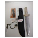 8in Hunting/Survival Knife and Pocket Knife