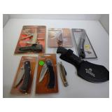Hunting Knife, 4 Various Size Pocket Knives