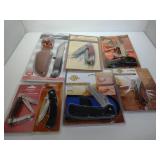 2 Pocket Knives, 4 Multi Tools, and Hunting Knife