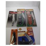 5 Various Size Pocket Knives