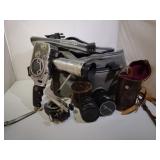 Vintage Video Camera With Case and Accessories