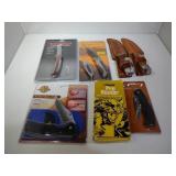 4 Pocket knives Various Sizes and 3 Hunting Knives