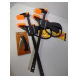 2 Ratchet Bar Clamps and a Pocket Knife
