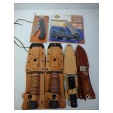2 Hunting Knives and 2 Pocket Knives