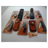 6 Pocket Knives, 4 Knife Cases and Mini Knife Case