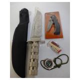 8in Hunting/Survival Knife and Pocket Knife