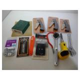 Bike Hook, Pliersm Washers, Sanding Sponge