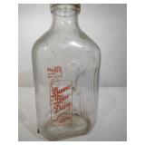 Bonnie Brae Dairy Glass Deposit Milk Bottle