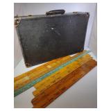 6 Subject Rulers, 2 Yard Sticks, 1 Brief Case
