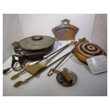 Old Pot, Fireplace Poker Set, Bulls Eye Canteen