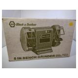 5in Black and Decker  Bench Grinder
