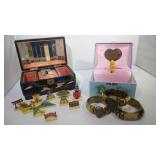 2 Music Boxes and little Japanese Fihurines