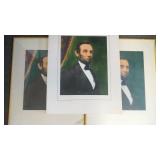 Three 16in X 20in President Lincoln Prints