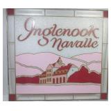 1988 18in X 16in Inglenook Navalle Stained Glass