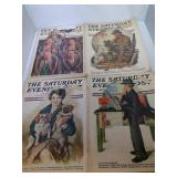 4 Editions Of the Saturday Evening Post