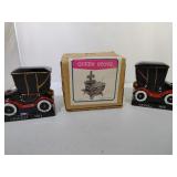 Little Queen Stove and 2 Chevrolet 1913 Book Ends