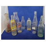 Four 1/2 Pint Glass Milk Jars...